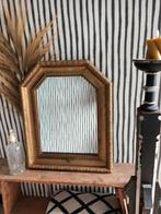 Goudkleurige oude spiegel., Huis en Inrichting, Ophalen, Gebruikt, Minder dan 100 cm, Rechthoekig