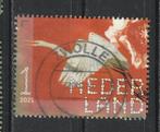 459 N  beleef de natuur grote Zilverreiger 2021, Postzegels en Munten, Postzegels | Nederland, Na 1940, Verzenden, Gestempeld