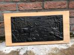 Zware gegoten plaat jachttafereel, Antiek en Kunst, Ophalen of Verzenden