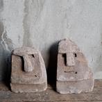 Stenen beeldje gezicht steen landelijk sober *Etage3*, Huis en Inrichting, Woonaccessoires | Overige, ., Ophalen of Verzenden