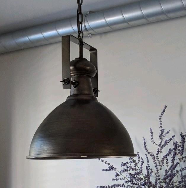 Industriële hanglamp, antraciet Ø43x49 cm, Huis en Inrichting, Lampen | Hanglampen, Zo goed als nieuw, Minder dan 50 cm, Ophalen