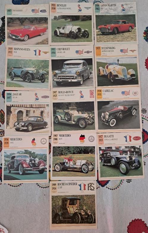Verzameling oude auto kaarten/prenten met beschrijving, Verzamelen, Automerken, Motoren en Formule 1, Gebruikt, Auto's, Ophalen of Verzenden