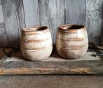 Bruin/ beige bloempot, Tuin en Terras, Bloempotten, Canadezenlaan 4 Dokkum, Rond, La Rentree, Ophalen of Verzenden