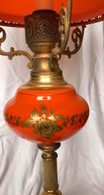 Mooie vintage oranje staande lamp, Antiek en Kunst, Antiek | Lampen, Ophalen