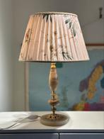 Vintage marmeren tafellamp met unieke messing details, Verzenden, Zo goed als nieuw, Rond