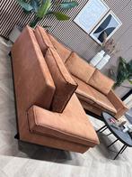Industriële Cognac Hoekbank - 280 x 215, Huis en Inrichting, Ophalen, 250 tot 300 cm, -, -