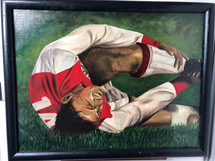 Johan Cruijff Olieverfschilderij 80 x 60 cm, Antiek en Kunst, Kunst | Schilderijen | Klassiek, Ophalen