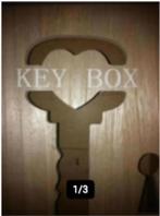 Houten sleutel kastje blank hout L25Br17cm, Ophalen of Verzenden, Zo goed als nieuw