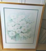 Aquarel - A.Maas  bladgoud lijst, Antiek en Kunst, Ophalen