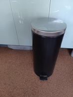 Pedaalemmer Brabantia Zwart/RVS.Als Nieuw, Met pedaal, 50 tot 75 cm, Ophalen of Verzenden, Zo goed als nieuw
