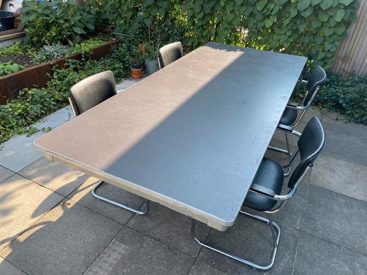 Vintage / Retro Ahrend ODA tafel uit het jaar 1958, Huis en Inrichting, Tafels | Eettafels, Gebruikt, 50 tot 100 cm, 150 tot 200 cm