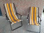 vintage ligstoelen, Tuin en Terras, Tuinstoelen, Ophalen, Gebruikt, Aluminium, Inklapbaar