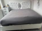2 persoonsbed 180cm breed, Wit, Tweepersoons, Ophalen of Verzenden, Zo goed als nieuw