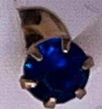 Goudkleurige oorknopjes voorzien van blauwe steen, Sieraden, Tassen en Uiterlijk, Oorbellen, Ophalen of Verzenden, Nieuw, Goud