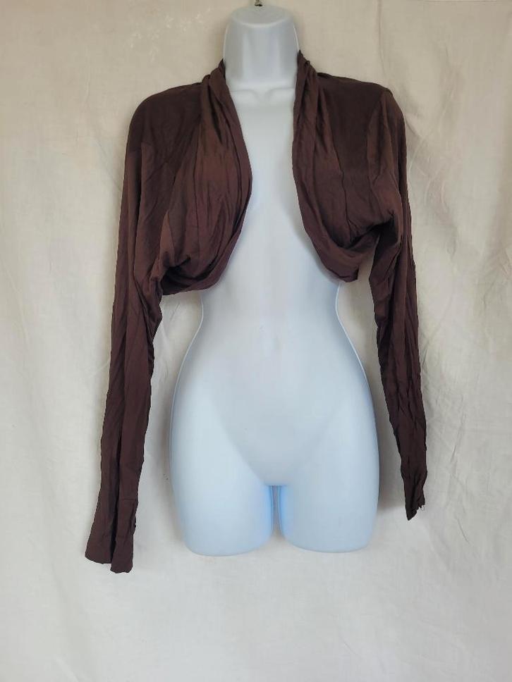 Leuke bruine bolero mt XXL merk M&S Mode, Kleding | Dames, Grote Maten, Zo goed als nieuw, Trui of Vest, Bruin, Ophalen of Verzenden