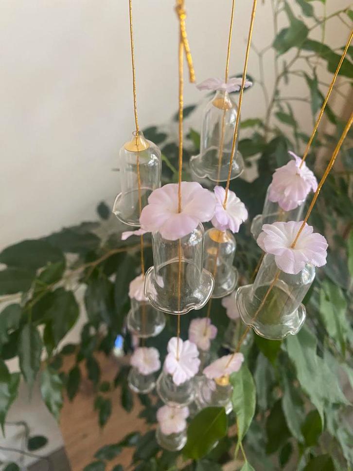 Vintage glazen wind gong, Huis en Inrichting, Woonaccessoires | Etagères, Zo goed als nieuw, Ophalen of Verzenden