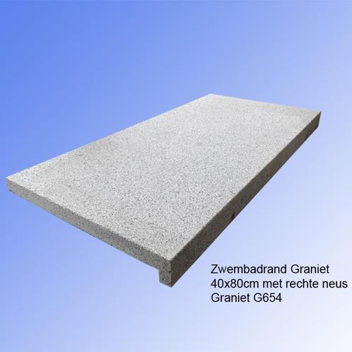 traptrede G654 Graniet 80x40x3/5 cm gezoete haakse neus, Tuin en Terras, Grind, Keien en Split, Nieuw, Graniet, Ophalen