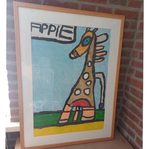 Schilderij Giraffe van Appie Prinssen, Antiek en Kunst, Kunst | Schilderijen | Klassiek, Ophalen of Verzenden