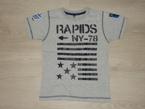 T-shirt tshirt grijs stoere print, BSTR73 maat 140, Kinderen en Baby's, Kinderkleding | Maat 140, Zo goed als nieuw, Jongen, Shirt of Longsleeve