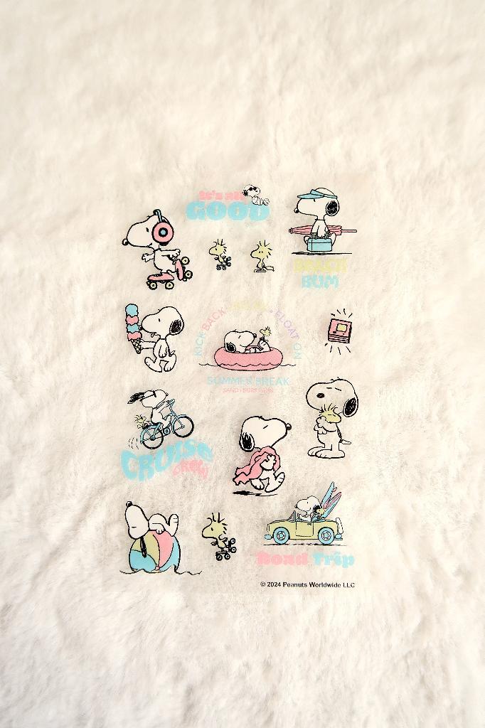 Snoopy Peanuts Comics Zomer transparant stickervel, Verzamelen, Stripfiguren, Nieuw, Plaatje, Poster of Sticker, Snoopy, Verzenden