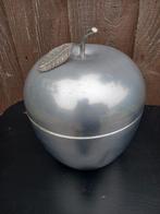 Ijsemmer vintage, aluminium appel, ijsblokjes, Ophalen of Verzenden