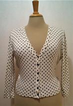 Beige/zwart stippeltjes vestje/top van Isabel de Pedro! M, Maat 38/40 (M), Verzenden, Beige, Zo goed als nieuw
