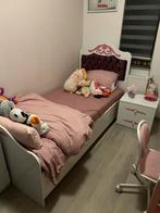 Kinderbed  Prinses Thema met Matras en Kast, Ophalen, 85 tot 100 cm, Gebruikt, Lattenbodem