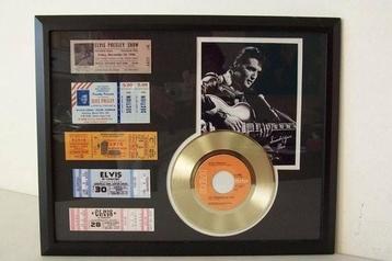 Gouden plaat Elvis Wonder of you incl certificaat limited beschikbaar voor biedingen