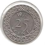 Suriname 25 cent 1972, Postzegels en Munten, Munten | Amerika, Ophalen of Verzenden, Zuid-Amerika, Losse munt