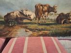 Schilderij met koeien van AG Bilders 1838 -1868, Ophalen of Verzenden