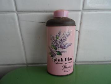 Oud retro talkpoeder blik Pink Lilac talcum powder Morny  beschikbaar voor biedingen