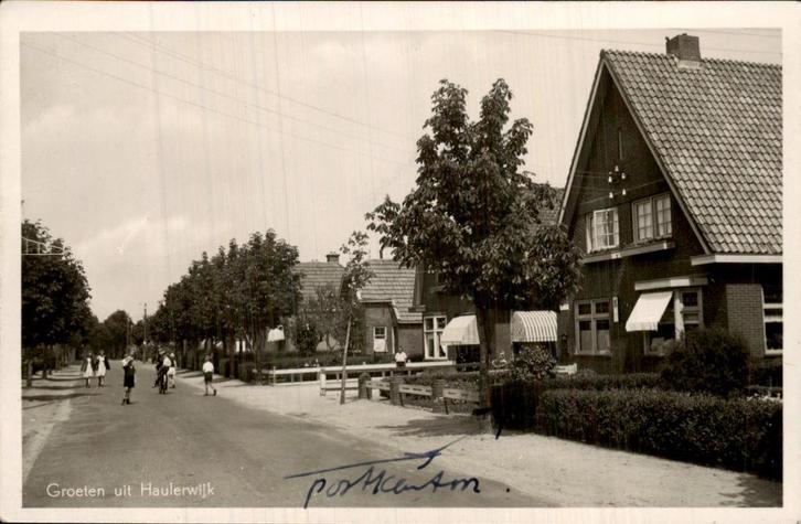 Haulerwijk - Postamt, Verzamelen, Ansichtkaarten | Nederland, Gelopen, Friesland, 1940 tot 1960, Ophalen of Verzenden