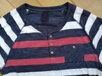 REV REVELATION t- shirt blauw wit rood streep maat XXL, Kleding | Heren, T-shirts, Blauw, Overige maten, Ophalen of Verzenden