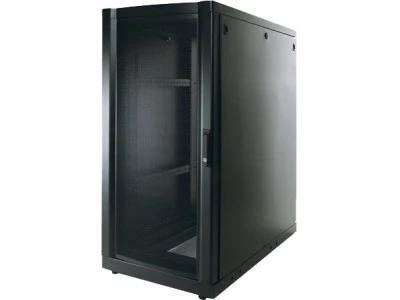 APC NetShelter AR2105BLK 25U 19inch Server Rack Zwart, Computers en Software, Serverkasten, Gebruikt, Geperforeerd, Plaatstaal