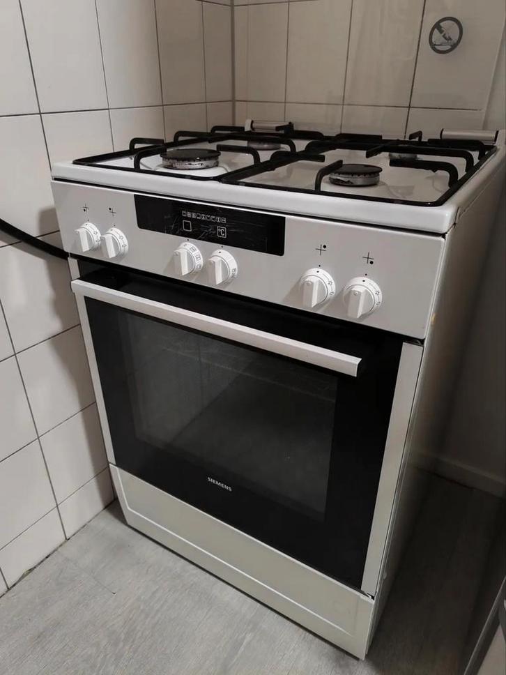 Siemens Gasfornuis met Elektrische Oven - Perfect!, Witgoed en Apparatuur, Fornuizen, Gebruikt, Vrijstaand, Gas, 4 kookzones, 85 tot 90 cm
