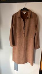 Jurk nieuw mocca bruin velvet 44, Bruin, Maat 42/44 (L), Nieuw, Ophalen of Verzenden