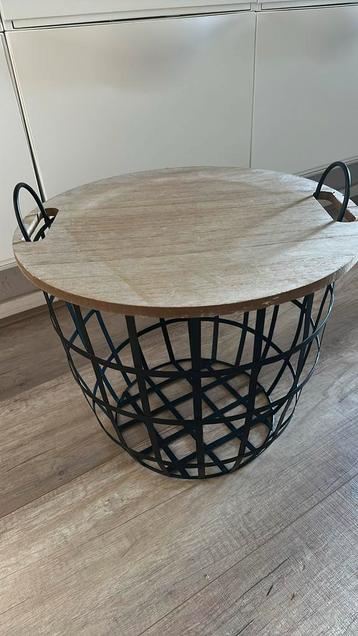 Bijzettafel /draadmand/ wasmand zwart beschikbaar voor biedingen