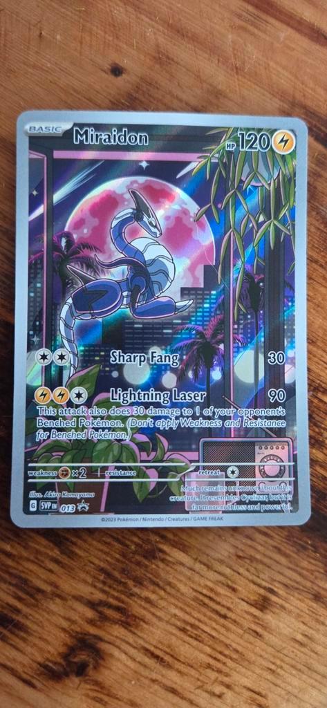 Miraidon Pokémon kaart - Perfecte staat!, Hobby en Vrije tijd, Verzamelkaartspellen | Pokémon, Zo goed als nieuw, Losse kaart
