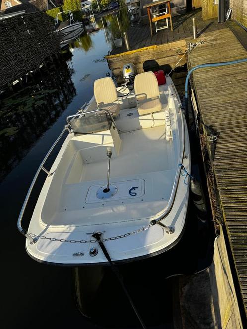 Te koop Wahoo skiff visboot 15 PK, Watersport en Boten, Vis- en Consoleboten, Zo goed als nieuw, 10 tot 30 pk, 3 tot 6 meter, Benzine