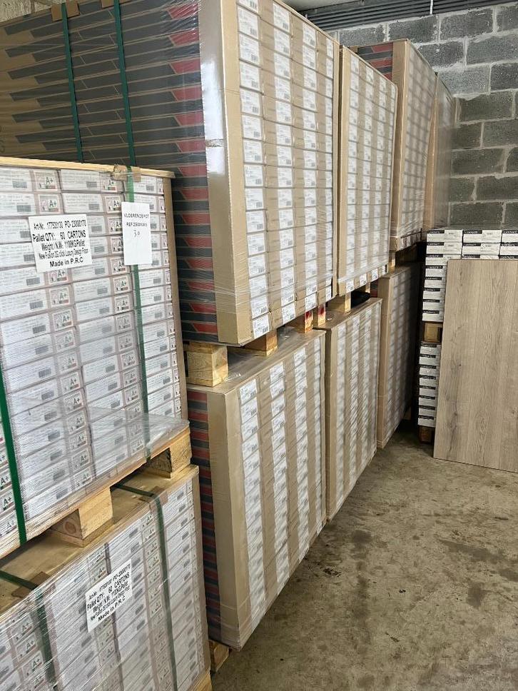 Uitverkoop vloeren, Huis en Inrichting, Stoffering | Vloerbedekking, Nieuw, Laminaat, Crème, Beige, Bruin, 75 m² of meer, Ophalen of Verzenden