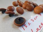 knopen leer 15x, Hobby en Vrije tijd, Ophalen, Gebruikt, Knoop of Knopen