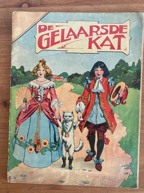 Oud sprookjesboek De Gelaarsde Kat - begin 1900, Boeken, Sprookjes en Fabels, Gelezen, Ophalen of Verzenden