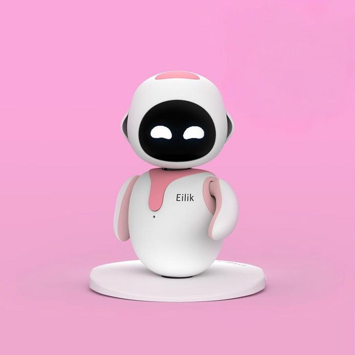 Eilik Interactieve Robot Roze/Wit Bureau Gadget, Diversen, Overige Diversen, Zo goed als nieuw, Ophalen of Verzenden