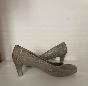 Nieuw platino glitter pumps gabor goud/zilver 38.5 5.5 beschikbaar voor biedingen