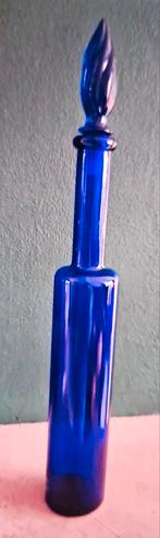 Karaf blauw, Antiek en Kunst, Antiek | Glas en Kristal, Ophalen of Verzenden