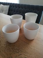 Bloempotten 5 x wit NIEUWE, Rond, Nieuw, Binnen, Ophalen of Verzenden