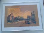 Plaat van Paul Kerrebijn. Wateringen Het Plein, Antiek en Kunst, Ophalen of Verzenden