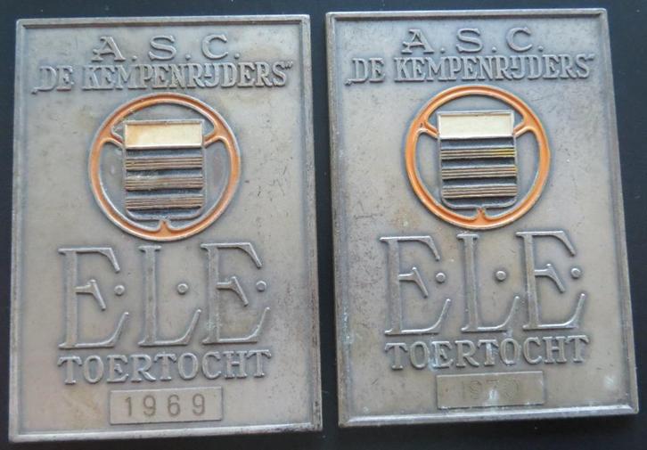 A.S.C. De Kempenrijders 1969 en 1970, Postzegels en Munten, Penningen en Medailles, Overige materialen, Nederland, Verzenden