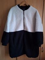 Teddy winterjas maat 44 - Zwart/Ecru - Nieuw!, Ophalen of Verzenden