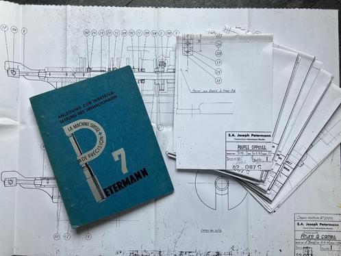 Handleiding/machinetekeningen Petermann P7, Doe-het-zelf en Verbouw, Draaibanken, Gebruikt, Metaaldraaibank, Ophalen of Verzenden